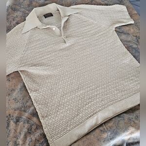 VTG 60s 70s Coleseta Textured Shirt Dagger Disco Collar Sz. Large Sopranos